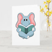 Olifant bij lezen met boek kaart (Gele Bloem)