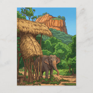 Olifant bij Sigiriya ansichtkaart Briefkaart