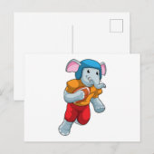 Olifant bij Voetbal Sport Briefkaart (Voorkant / Achterkant)
