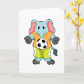 Olifant bij Voetbal Sporten Kaart (Gele Bloem)