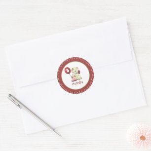 olifant Birthday Classic Round Sticker