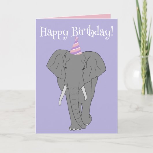  olifant Birthday Kaart (Voorkant)
