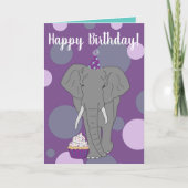 olifant Birthday Kaart (Voorkant)
