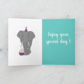 olifant Birthday Kaart (Binnen)