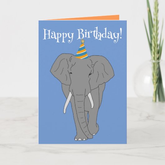  olifant Birthday Kaart (Voorkant)