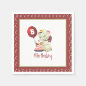  olifant Birthday Napkin Servet (Voorkant)