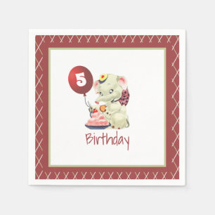  olifant Birthday Napkin Servet