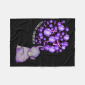 Olifant blaast Paarse leeuwen op overdosis Awareen Fleece Deken (Voorkant (Horizontaal))