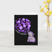 Olifant blaast Paarse leeuwen op overdosis Awareen Kaart (Gele Bloem)