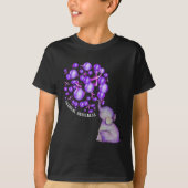 Olifant blaast Paarse leeuwen op overdosis Awareen T-shirt (Voorkant)