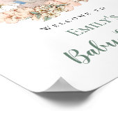 Olifant Blad Frame Welkom Jongen Baby Borrel Poster (Hoek)