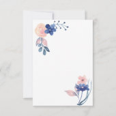 Olifant Blauw en Roze Baby shower Dank U Bedankkaart (Achterkant)