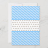 Olifant Blauw Grijs Baby Douche Uitnodigingen (Achterkant)