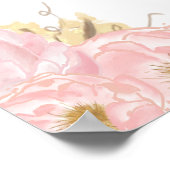 Olifant Bloem Baby Shower Achtergrond Banner Poster (Hoek)