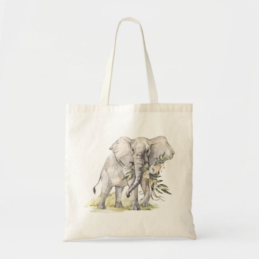 Olifant Bloem Tote Tas (Voorkant)