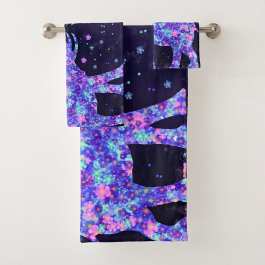 Olifant Bloemen Badhanddoek Set Bad Handdoek (Insitu)