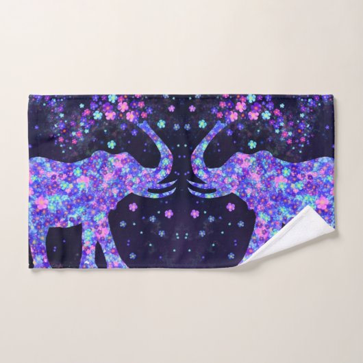 Olifant Bloemen Badhanddoek Set Bad Handdoek (Handdoek)