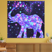 Olifant Bloemen Canvas Lente vreugde (Insitu (Woonkamer))