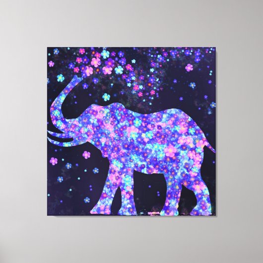 Olifant Bloemen Canvas Lente vreugde Afdruk (Voorkant)