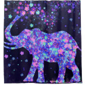 Olifant Bloemen Douchegordijn (Voorkant)