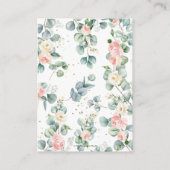 Olifant Bloemen Eucalyptus Groene Luier Raffle Informatiekaartje (Achterkant)