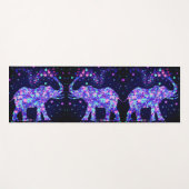 Olifant bloemen yoga mat (Voorkant (horizontaal))