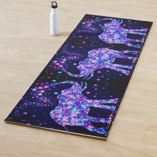 Olifant bloemen yoga mat (In situ)