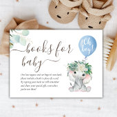 Olifant Blue Balloon Greenery Boeken voor Baby Informatiekaartje