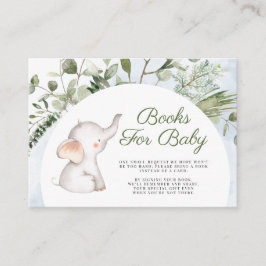 Olifant Blue Boy Groene Boeken voor Baby Informatiekaartje