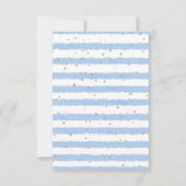 Olifant Blue Flowers Moon Baby shower Bedankkaart (Achterkant)