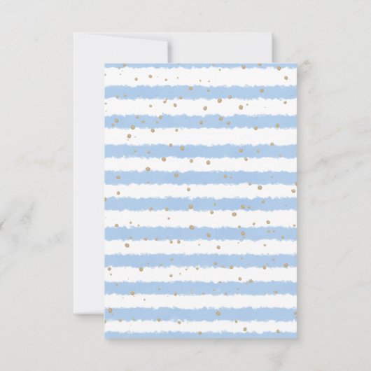 Olifant Blue Flowers Moon Baby shower Bedankkaart (Achterkant)