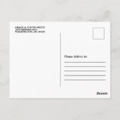 Olifant Blush Bloemen Baby shower door Mail Meisje Briefkaart (Achterkant)