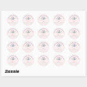 Olifant Blush Roze Baby Boekplaat Sticker (Vel)