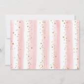  Olifant Blush Roze Goud Bloemen Baby shower Kaart (Achterkant)