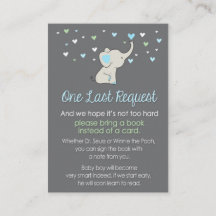 Olifant Boek Aanvraag Kaart, Olifant baby shower