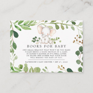 Olifant boeken voor Baby Baby shower Kaart