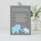 Olifant boeken voor Baby insert blauw grijs Kaart (Staand voorkant)