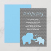 Olifant boeken voor Baby insert blauw grijs Kaart (Voorkant / Achterkant)