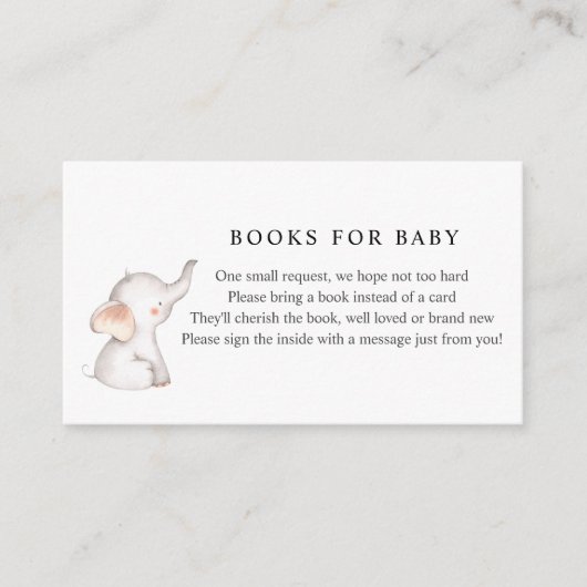 Olifant Boeken voor Baby insert kaart (Voorkant)