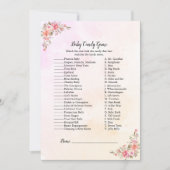 Olifant Boho Chic Baby Shower Snoepspel Kaart (Voorkant)