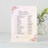 Olifant Boho Chic Baby Shower Snoepspel Kaart (Staand voorkant)