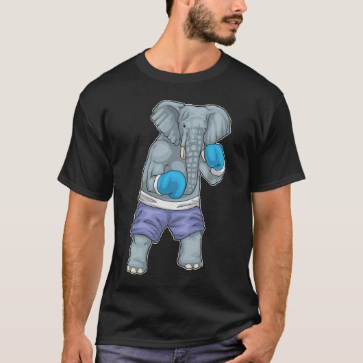 Olifant Bokser Bokshandschoenen Boksen T-shirt (Voorkant)