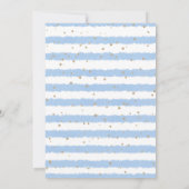 Olifant Botanische Pastel Blauw Baby Jongen Douche Kaart (Achterkant)