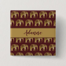 Olifant Bourgondië en Goud Patroon