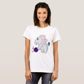 Olifant Bowling Bowling bal Bowling kegel T-shirt (Voorkant volledig)