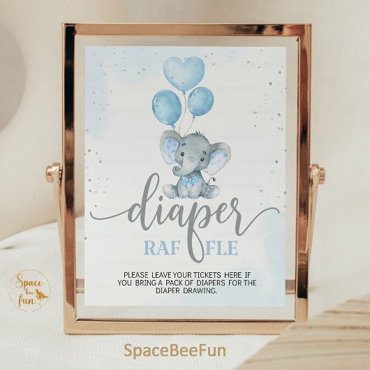 Olifant Boy Baby shower Safari Olifant Thema Poster