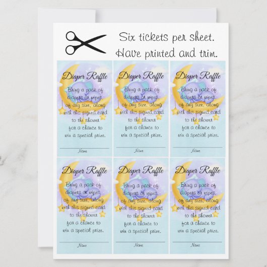 Olifant Boy Sweet Baby shower Luier Raffle Kaart (Voorkant)