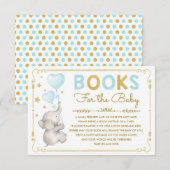 Olifant Breng Een Boek Kaart Blauw Goud Twinkle St (Voorkant / Achterkant)