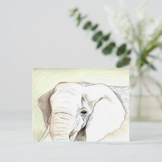 Olifant Briefkaart (Staand voorkant)