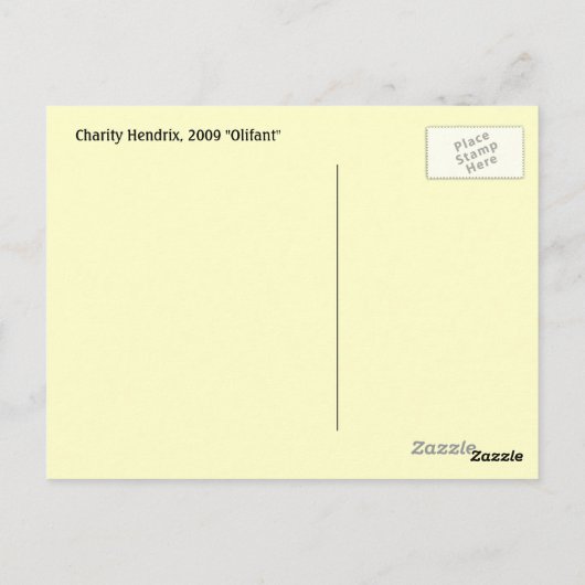 Olifant Briefkaart (Achterkant)